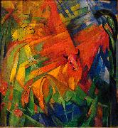 Franz Marc Animals in a Landscape oil painting on canvas